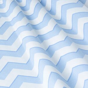 Декоративна тканина в біло-блакитний зигзаг Туреччина 85711v19 в Хмельницкой области от компании Салон штор Arsian Textile