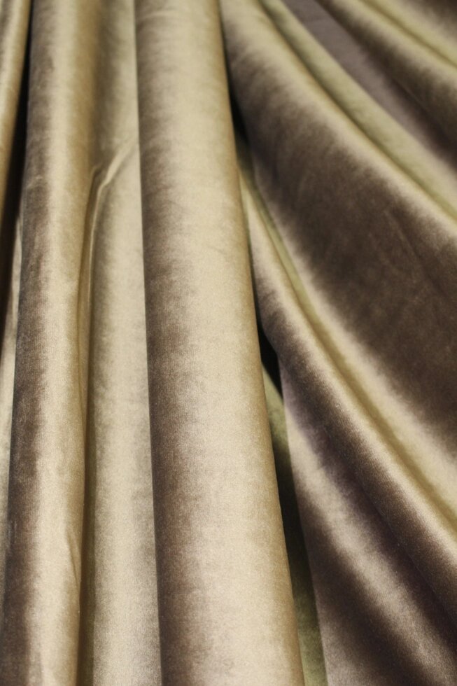 Ткань для штор бархат цвет коричневый, шоколадный в гостиную, в спальню ##от компании## Салон штор Arsian Textile - ##фото## 1