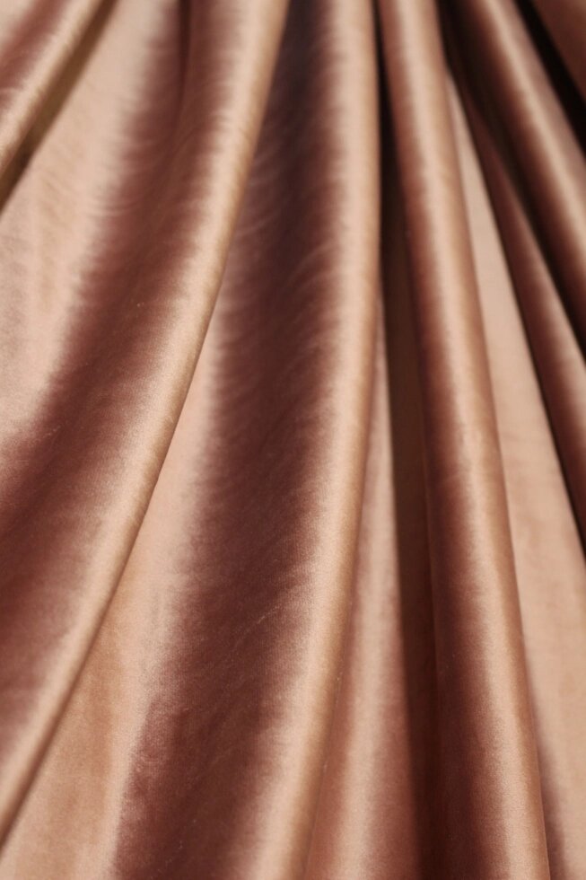 Ткань для штор бархат цвет темно коралловый в гостиную, в спальню ##от компании## Салон штор Arsian Textile - ##фото## 1