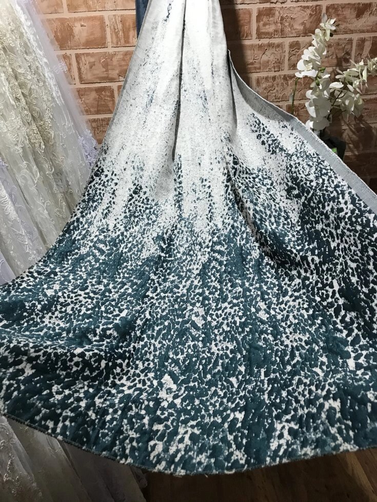 Тканина для штор з переходом бірюзовий колір від компанії Салон штор Arsian Textile - фото 1