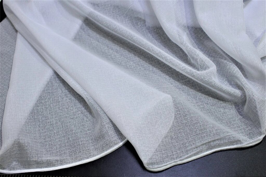 Тюль натуральний батист без блиску колір білий від компанії Салон штор Arsian Textile - фото 1