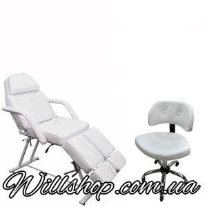Крісло - Кушетка косметологічна для педикюру СН-240 + стілець майстра А-780