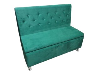Офісний диван для очікування Економ плюс з нішею 120х65х85 зелений
