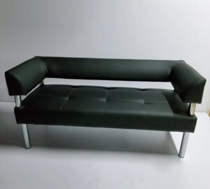 Офісний диван для очікування Стронг 150х60х80 чорний