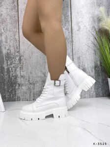Жіночі ботильйони — M. shoes натуральна шкіра білого кольору. 40
