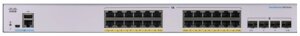 Cisco Комутатор CBS250 Smart 24-port GE, PoE, 4x1G SFP