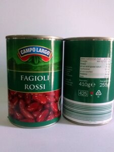 Квасоля консервування червона / Fagioli Rossi / 410г.