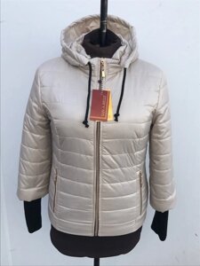 Куртка жіноча весняна модель Довяз, розміри 42 - 58 бежевий