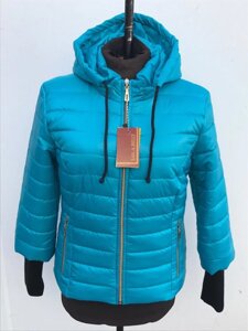 Куртка жіноча весняна модель Довяз, розміри 42 - 58 бірюза