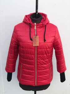 Куртка жіноча весняна модель Довяз, розміри 42 - 58 Червоний