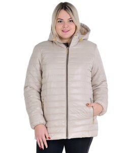 Жіноча демісезонна куртка, модель Леді, розміри від 54 до 70 бежевий