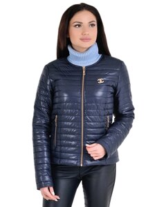 Жіноча легка куртка Альта-Мода, розміри від 42 до 66 темно-синій