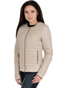 Жіноча легка куртка Альта-Мода, розміри від 42 до 66 бежевий