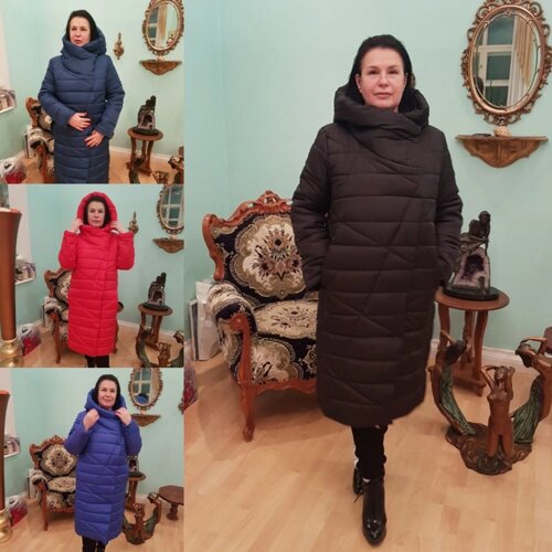 Жіноча зимова куртка, модель Пуховик - Ковдра. Розміри від 46 до 72