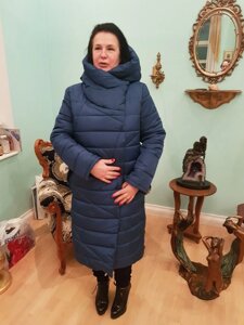 Жіноча зимова куртка, модель Пуховик-Ковдра. Розміри від 46 до 72 хвиля