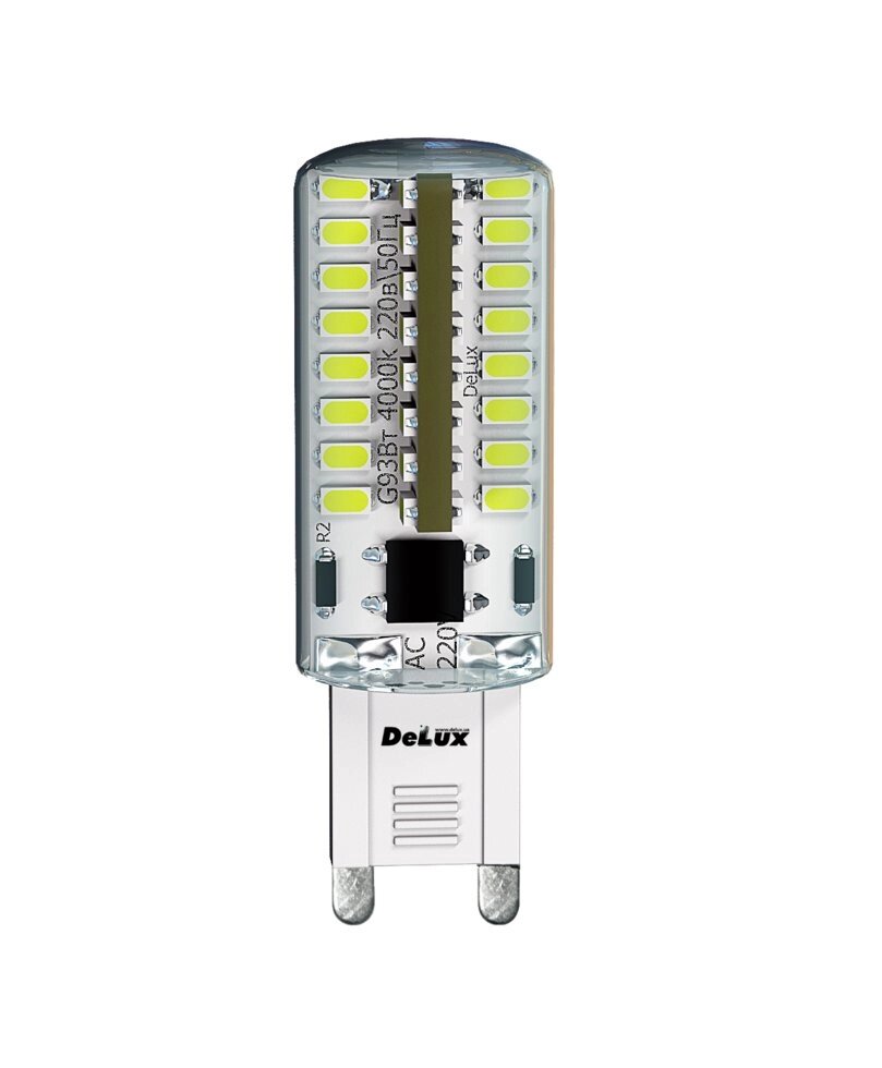 Лампа світлодіодна DELUX G9E 3Вт 3000K 220В G9 теплий білий - вибрати