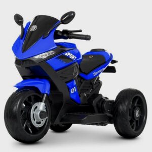Дитячий електромотоцикл синій M 4454EL-4