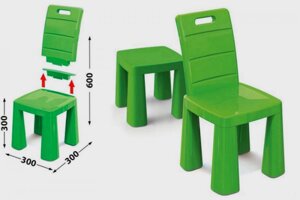 Дитячий стілець табурет трансформер, 2 в 1, стільчик 04690/2 зелений