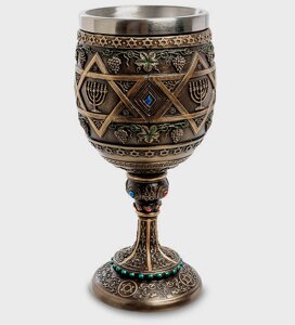 Кубок Veronese Келих Зірка Давида 16,5 х8х8 см 1904566 полістоун покритий бронзою