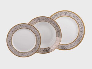 Набір порцелянових тарілок Japan sakura Оксамит 18 предметів 440-041-2