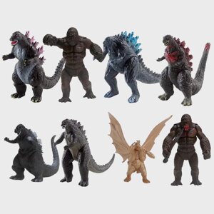 Набір фігурок 8в1 Годзилла проти Кінг-Конга, 8в1, 9 см - Godzilla vs King Kong, 8in1