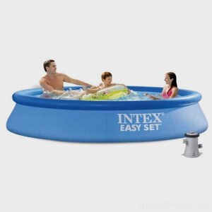Надувний басейн Intex 28118 Easy Set, 305 х 61 см, наливний басейн, 3077л, з фільтр-насосом (1250 л / год )