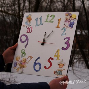 Настінний годинник з гравіюванням, Годинники 07 з Вашими фото / УФ друк