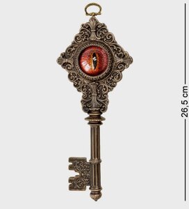 Панно на стіну Veronese Ключ з оком дракона 26,5 х10х3, 5 см 1905359 полістоун покритий бронзою