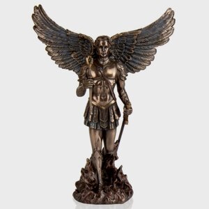 Статуетка настільна оберіг Veronese Архангел Михайло 33,5х25х13 см 77940A4 бронзове напилення