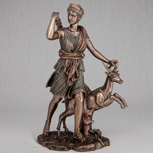 Статуетка подарункова Veronese Богиня Полювання Діана 29 см 71397 бронзове покриття