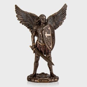 Статуетка Veronese Архангел Михайло 19,5х13,5х7,5 см фігурка полістоун покритий бронзовим напиленням 177968