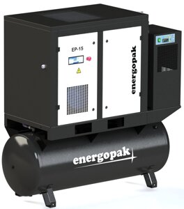 Гвинтовий компресор Energopak EP 15/RD-T270 з осушником і ресивером 270 л 1600 л/хв, 12.5 бара, 15 кВт Купи вже