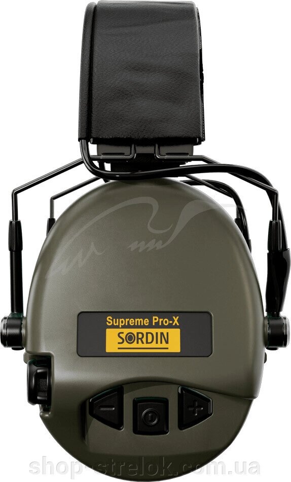 Активні навушники Sordin Supreme Pro-X SFA зі шкіряним оголів’ям. Green від компанії Магазин «СТРІЛОК» - фото 1