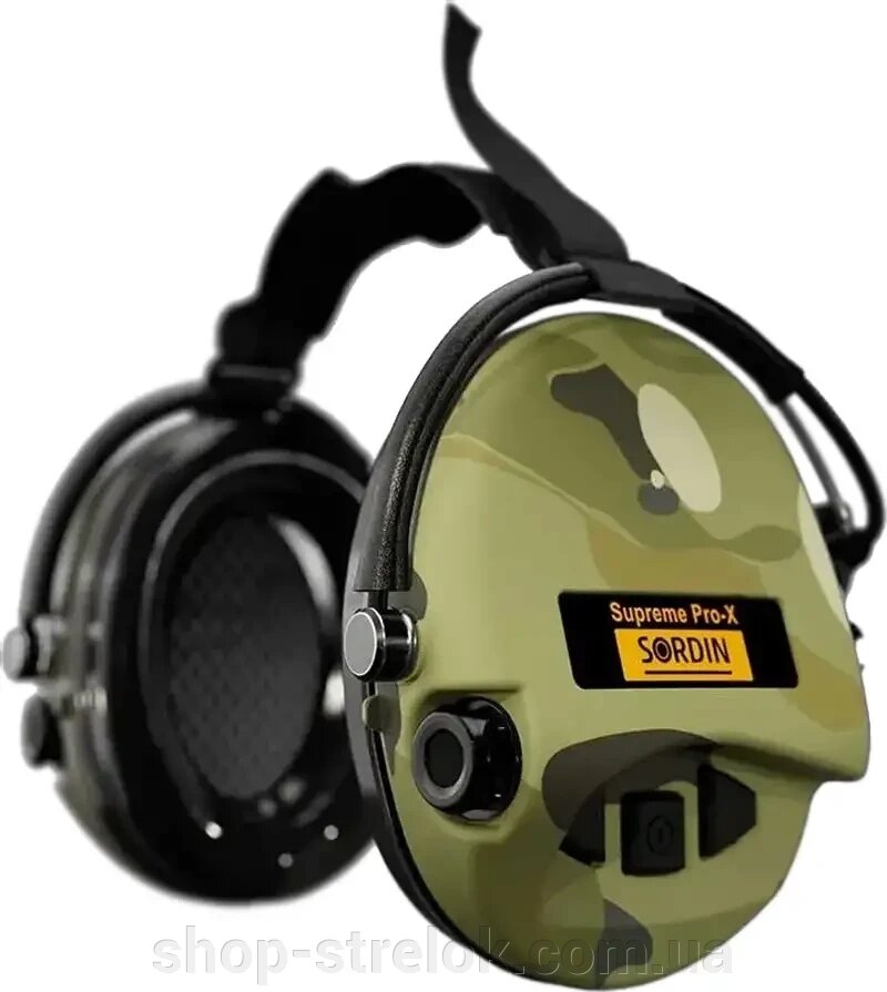 Активні навушники Sordin Supreme Pro-X з заднім тримачем. 4 режими. Camo від компанії Магазин «СТРІЛОК» - фото 1