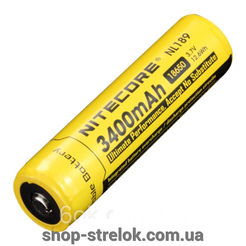 Акумулятор 18650 (3400mAh) Nitecore NL189 від компанії Магазин «СТРІЛОК» - фото 1
