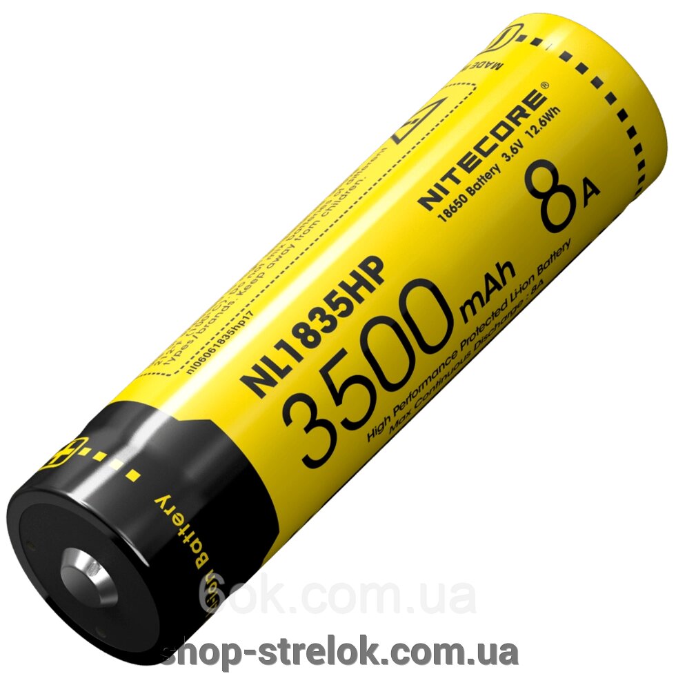 Акумулятор 18650 (3500mAh, 8A) Nitecore NL1835HP від компанії Магазин «СТРІЛОК» - фото 1
