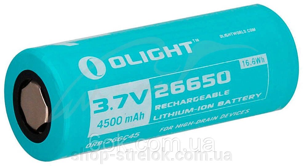 Акумуляторна батарея Olight 26650 3.7 V 4500mAh для R50 від компанії Магазин «СТРІЛОК» - фото 1