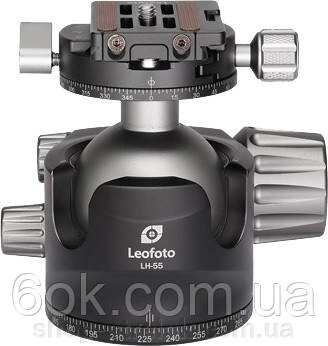 Головка штативна Leofoto LH-55R+NP-60 шарова с затискачем ARCA. Шар: 55 мм від компанії Магазин «СТРІЛОК» - фото 1