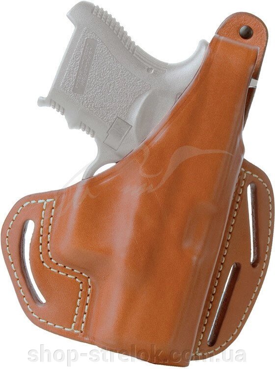 Кобура BLACKHAWK 3-SLOT PANCAKE HOLSTER для Glock 19/23/32/36 шкіра ц: коричневий від компанії Магазин «СТРІЛОК» - фото 1