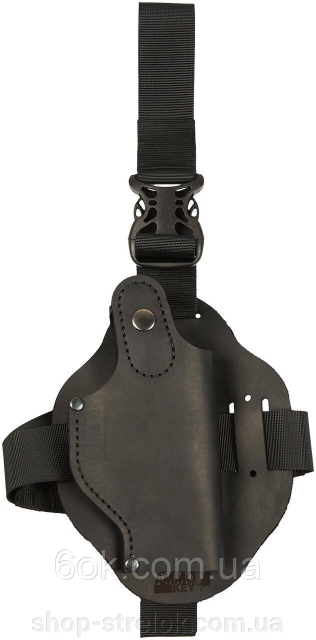 Кобура стегнова Ammo Key ILLEGIBLE-1 S Glock17 Black Hydrofob від компанії Магазин «СТРІЛОК» - фото 1