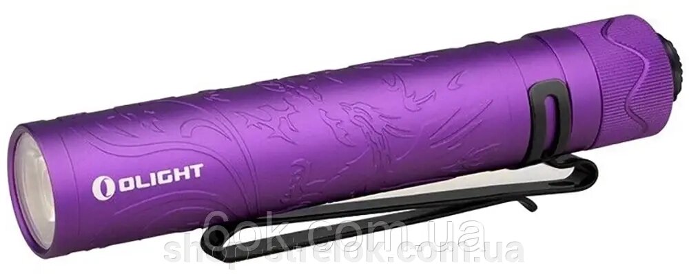 Ліхтар-брелок Olight I5R EOS. Dragon & phoenix purple від компанії Магазин «СТРІЛОК» - фото 1