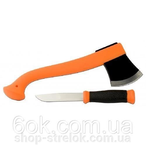 Набір Morakniv Outdoor Kit MG Ніж Outdoor 2000+Сокира Camping axe Нержавіюча сталь Зелений колір від компанії Магазин «СТРІЛОК» - фото 1