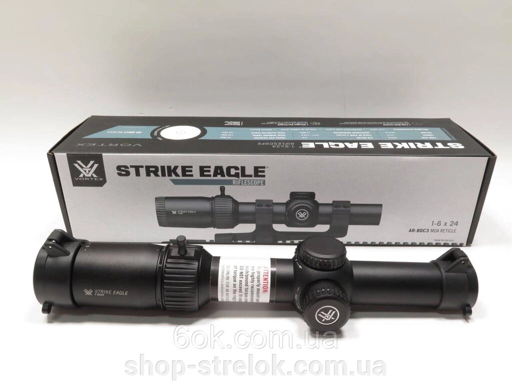 Оптичний приціл Vortex Strike Eagle 1-6x24 з сіткою AR-BDC3 і підсвічуванням від компанії Магазин «СТРІЛОК» - фото 1