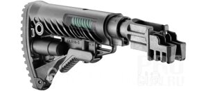 Приклад FAB Defense для AK 47/74 телескопічний . Колір - чорний