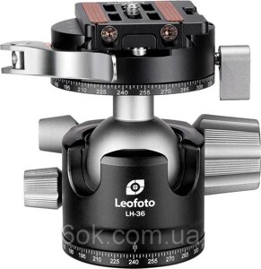 Головка штативна Leofoto LH-36PCL+NP-50 шарова с затискачем ARCA. Шар: 36 мм