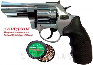 Револьвер під патрон Флобера EKOL 3" хром + у подарунок Патрони Флобера 4 мм Sellier&Bellot Sigal (200 шт)