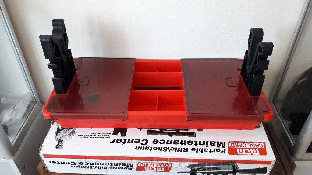 Підставка MTM для чищення зброї, з органайзером, портативна ц: червоний від компанії Магазин «СТРІЛОК» - фото 1
