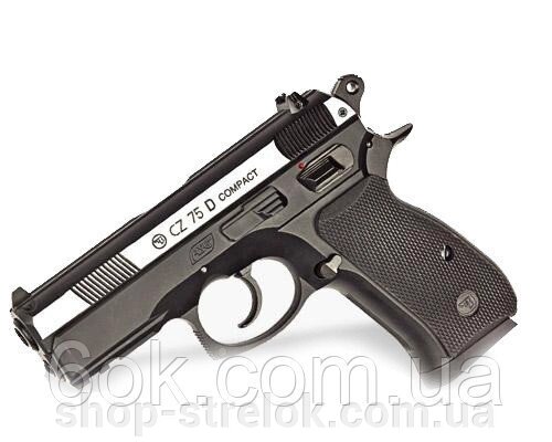 Пістолет пневм. ASG CZ 75D Compact 4,5 мм вставка нікель від компанії Магазин «СТРІЛОК» - фото 1