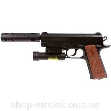 Пістолет пневматичний Crosman мод. 1911TAC з ЛЦВ від компанії Магазин «СТРІЛОК» - фото 1