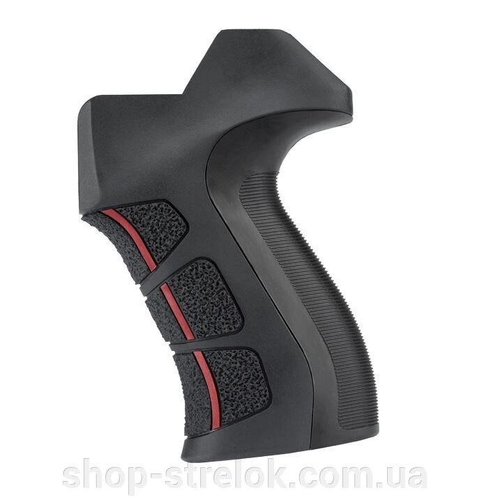 Пістолетна Рукоятка ATI Scorpion для AR15 ц: чорна з червоною вставкою від компанії Магазин «СТРІЛОК» - фото 1